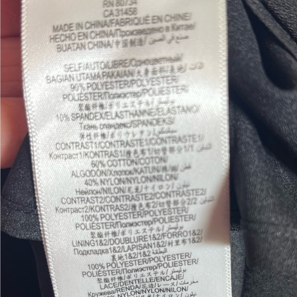 BCBGMaxAzria Leandra Black Lace Mini Dress Sz 10 - Picture 9 of 11